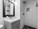 Updated bathroom featuring modern fixtures, subway tile, and a convenient shower niche at 1094 Henry Balch Dr, Orlando, FL 32810
