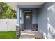 Inviting home entryway with stylish stone pillars and neutral colors at 1203 W 16Th St, Sanford, FL 32771