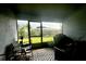 Relaxing screened patio with outdoor furniture overlooking the yard at 1474 Lake Side Ave, Davenport, FL 33837