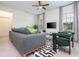 Stylish living room features a comfortable sofa, modern accents, and bright natural light at 2024 Sw 153Rd Loop, Ocala, FL 34473