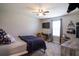 Inviting bedroom featuring neutral colors, a ceiling fan, and comfortable furnishings at 2539 Auburn Ridge Dr, Apopka, FL 32712