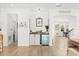 Stylish living area with a beverage bar featuring a wine fridge and modern decor accents at 5458 Carrara Ct, St Cloud, FL 34771