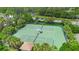 Aerial shot of tennis courts surrounded by lush greenery and palm trees at 636 San Augusto Dr, Kissimmee, FL 34759