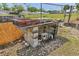 Backyard barbeque grill with brick and cinder block construction at 2527 Christine Dr, Kissimmee, FL 34744