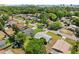 Beautiful aerial view of a one-story house nestled among trees in a lovely neighborhood at 1007 3Rd St, Port Orange, FL 32129
