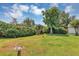 Spacious backyard with lush green lawn, mature trees, and privacy-enhancing landscaping, creating a serene outdoor space at 10856 William Tell Dr, Orlando, FL 32821