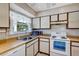 Bright kitchen features stainless steel sink, white cabinetry and modern appliances at 10856 William Tell Dr, Orlando, FL 32821