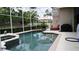 Sparkling pool and spa area featuring lush landscaping, providing a private oasis at 13016 Islamorada Dr, Orlando, FL 32837