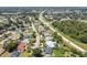 Expansive aerial view of the community highlighting homes, green spaces, and nearby commercial and residential areas at 17 S Flag Ct, Kissimmee, FL 34759