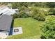 Large backyard offering ample space and privacy, with mature trees and lush greenery at 17 S Flag Ct, Kissimmee, FL 34759