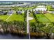 Aerial view of community dock and waterways near the home at 2260 Grayling St, Orlando, FL 32820