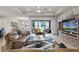 Bright living room with large sliding glass doors, stylish furnishings, and an open floor plan at 2260 Grayling St, Orlando, FL 32820