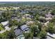 Aerial view of a neighborhood showcasing lush green trees and residences at 2339 Lafayette Ave, Winter Park, FL 32789