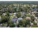 Aerial view showcasing neighborhood properties and surrounding greenery at 2339 Lafayette Ave, Winter Park, FL 32789
