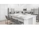 Modern kitchen features a sleek island with seating, stainless steel appliances, and ample counter space at 266 Marcello Blvd, Kissimmee, FL 34746