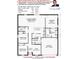 Detailed floor plan showcasing a three-bedroom home with an open-concept living and dining area at 2701 Sw 153Rd Ln, Ocala, FL 34473