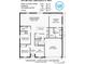 Detailed floor plan of a three-bedroom home with two bathrooms, a den/studio and attached garage at 2701 Sw 153Rd Ln, Ocala, FL 34473