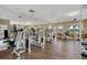 This fitness center features modern equipment with beautiful views of the outdoors at 7511 Seurat St # 10207, Orlando, FL 32819