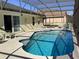 Inviting pool area with covered patio, perfect for relaxing and entertaining outdoors at 116 Blackwater Ct, Kissimmee, FL 34743