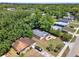 An aerial shot of the home in its community with mature trees providing shade and privacy in a desirable location at 1906 S Summerlin Ave, Sanford, FL 32771