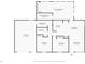 Layout of floor plan including two bedrooms, garage, living and dining rooms at 1957 Deloy Dr, Daytona Beach, FL 32119