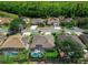 Aerial view of neighborhood featuring in-ground swimming pools, lush lawns and tree-lined streets at 2643 University Acres Dr, Orlando, FL 32817