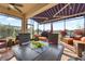 Enjoy outdoor living on this screened lanai with dining and lounge areas, perfect for relaxation and entertaining at 2941 Marlberry Ln, Clermont, FL 34714