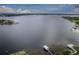 Expansive aerial view of a large lake, featuring clear water and scattered homes along the shoreline at 3241 Downs Cove Rd, Windermere, FL 34786