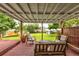 Expansive backyard view from the wood deck with outdoor seating at 3241 Downs Cove Rd, Windermere, FL 34786