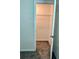 A small, empty closet featuring carpet flooring and a top shelf at 4427 Blackbird St, Kissimmee, FL 34746