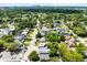 Picturesque aerial view of the neighborhood showcasing lush greenery, well-maintained homes, and serene streets at 657 Overspin Dr, Winter Park, FL 32789