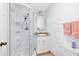 Bathroom features a stand up shower, sink with vanity, and modern fixtures at 657 Overspin Dr, Winter Park, FL 32789