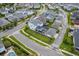 Aerial view of the home highlighting the screened-in pool and well-maintained lawn at 6875 Bridgman St, Orlando, FL 32827