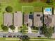 Aerial view of a suburban homes with a rectangular boundary around the lot lines at 9563 Myrtle Creek Ln, Orlando, FL 32832