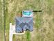 Bird's eye view of backyard with pool and large yard at 11115 Romance Ct, Winter Garden, FL 34787