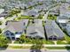 An aerial view of the neighborhood showcasing the lush greenery and the sidewalks at 13701 Chauvin Ave, Orlando, FL 32827