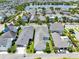 Aerial view of beautiful homes in a lakeside community featuring pools, lush landscaping, and well-maintained lawns at 13701 Chauvin Ave, Orlando, FL 32827