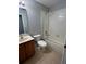 Functional bathroom featuring a shower and tub combination and a vanity with ample counter space at 14531 Pleach St, Winter Garden, FL 34787