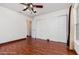 Bedroom with hardwood floors, and plentiful closet space at 22619 State Road 44, Eustis, FL 32736