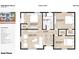Detailed second floor floor plan showcasing four bedrooms, one bathroom, and Gathering room at 2550 Barren Oak Ct, Deland, FL 32720