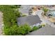 A high angle aerial view of this home showing the roof, back patio and backyard at 2810 San Jacinto Cir # 2810, Sanford, FL 32771