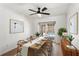 Dining room with view of backyard pool through sliding glass doors at 5338 Tangerine Ave, Winter Park, FL 32792