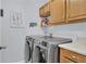 Laundry room equipped with modern appliances and ample cabinet space at 5395 Dover Village Ln # 305, Orlando, FL 32812
