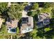 Luxury homes featuring screened pools and solar panels in a lakeside setting at 557 Lake Cove Pointe Cir, Winter Garden, FL 34787