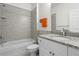 Bathroom featuring bathtub, vanity, toilet, and modern finishes at 725 N Grandview Ave, Daytona Beach, FL 32118