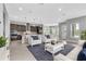 Open-concept living area with modern kitchen, stylish furnishings, and abundant natural light at 8226 Nemours Pkwy, Orlando, FL 32827