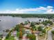 An aerial view outlines this property and its proximity to the lake at 8606 Port Said St, Orlando, FL 32817