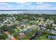 A beautiful aerial view of homes with waterways, private docks, lush greenery, and stunning water views at 1620 Texas Ct, Tavares, FL 32778