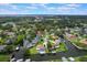Waterfront home featuring a private pool, dock, manicured lawn, and access to the community's waterway at 1620 Texas Ct, Tavares, FL 32778