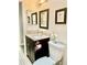 Bathroom featuring granite countertops, updated fixtures, and a stylish design for modern comfort at 1980 Aquarius Ct, Oviedo, FL 32766